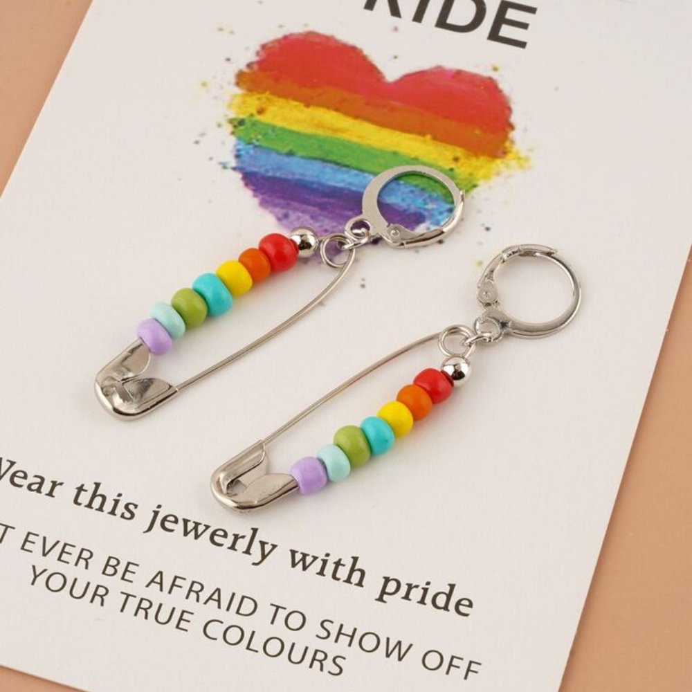 🔮4/$8 Safety Pin Design Drop Earrings